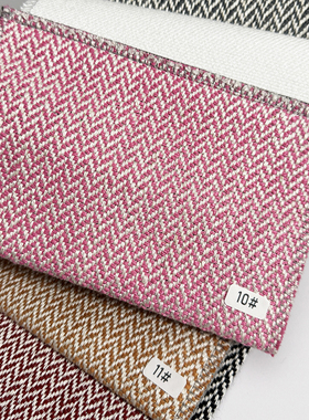 人字纹鱼骨纹 床头软硬包 粉紫色 家具沙发布 酒店 柜门扪布 N30