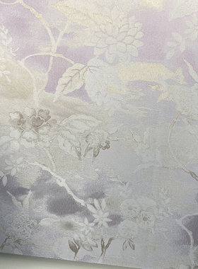 美式中式藤花 无缝墙布 PT20 紫色蓝色 长辈房卧室酒店 包间墙面