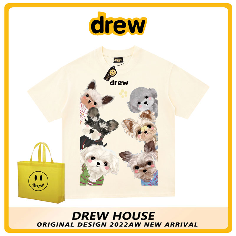 drew潮牌美式宠物狗狗短袖T恤