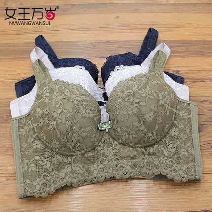 收副乳功能防下垂上托无钢圈文胸聚拢调整型薄款内衣女性感大码