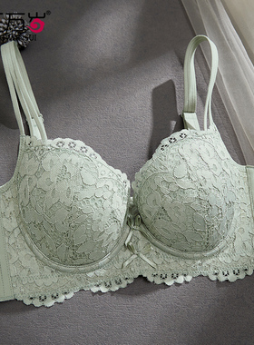 舒适无海绵超轻薄款内衣女收副乳防下垂上托聚拢调整型文胸罩白色
