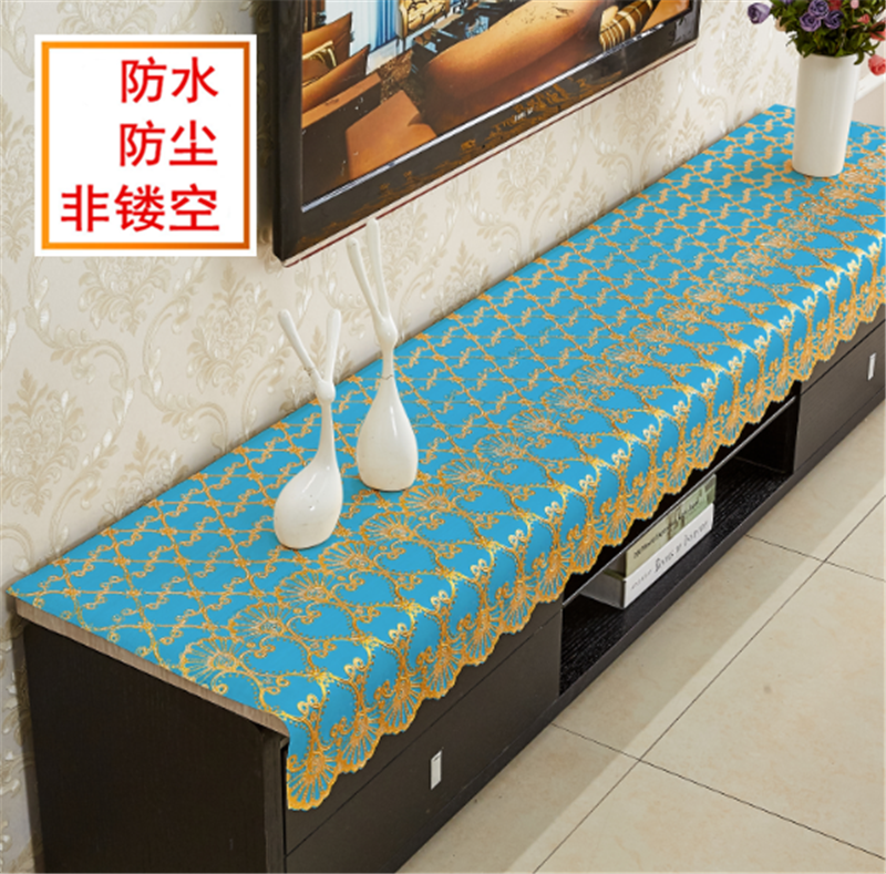 加宽防水美甲烫金pvc桌布布