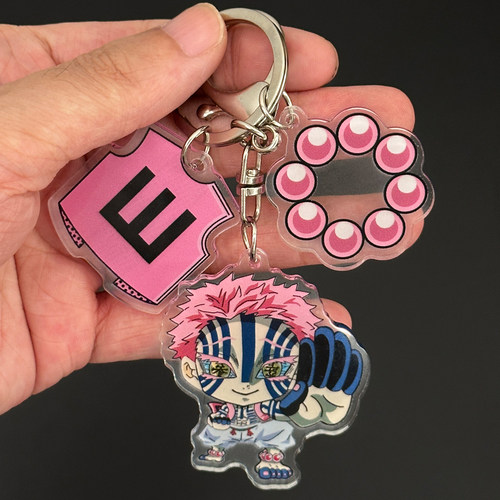 猗窝座 鬼灭之刃动漫周边亚克力钥匙扣挂件包包书包挂件 B121