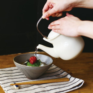 日本进口 Studio M' 复古法式浮雕字母牛奶陶瓷马克杯茶壶 咖啡杯