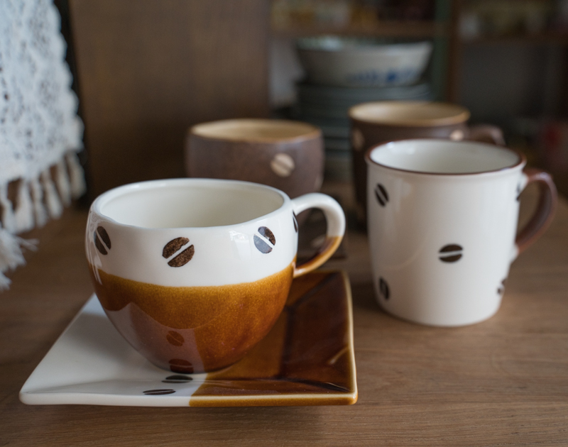 陶瓷手工釉下彩复古甜品咖啡杯