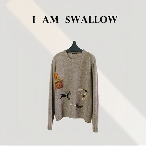 【A/M Swallow】骑马阔版长袖羊毛毛衣W-1348#725