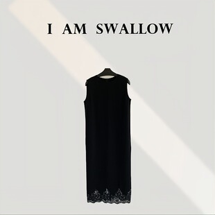【A/M Swallow】三醋酸蕾丝拼接连衣裙W-1027#77