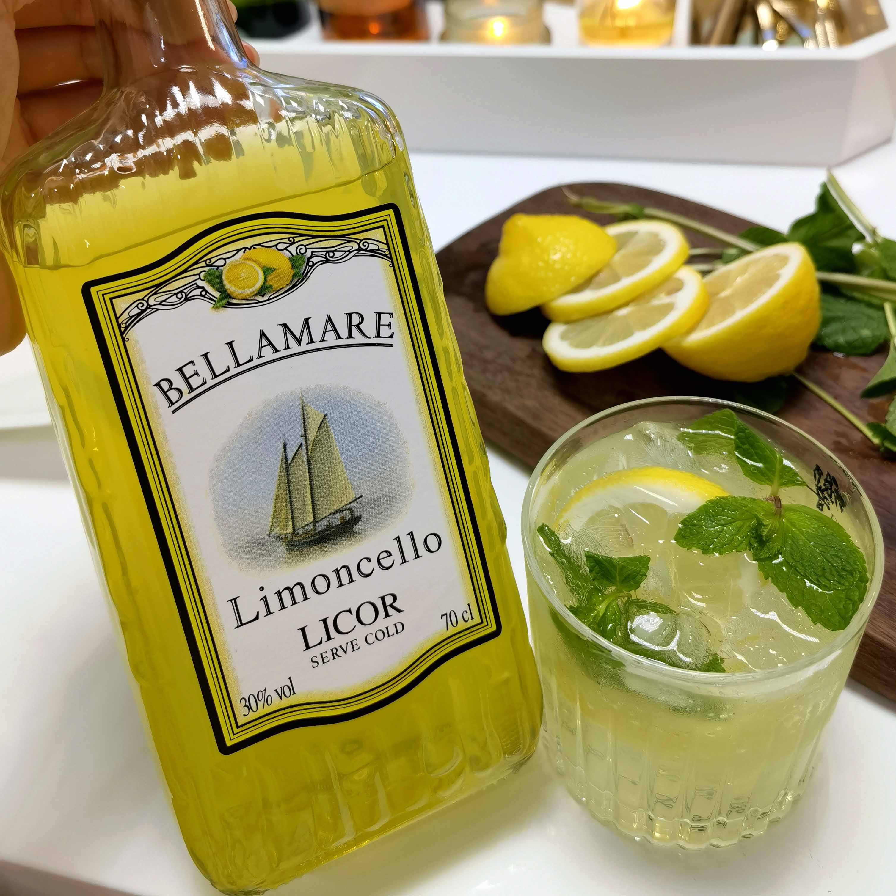 香体开胃柠檬酒|西班牙进口Bellamare贝拉玛餐后甜酒果酒葡萄窖主