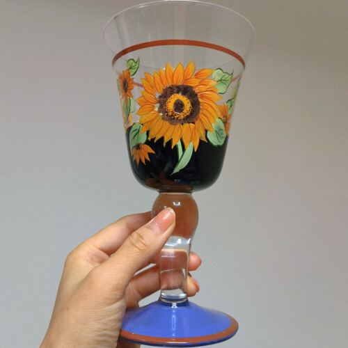梵高向日葵红酒杯纯手绘中古杯