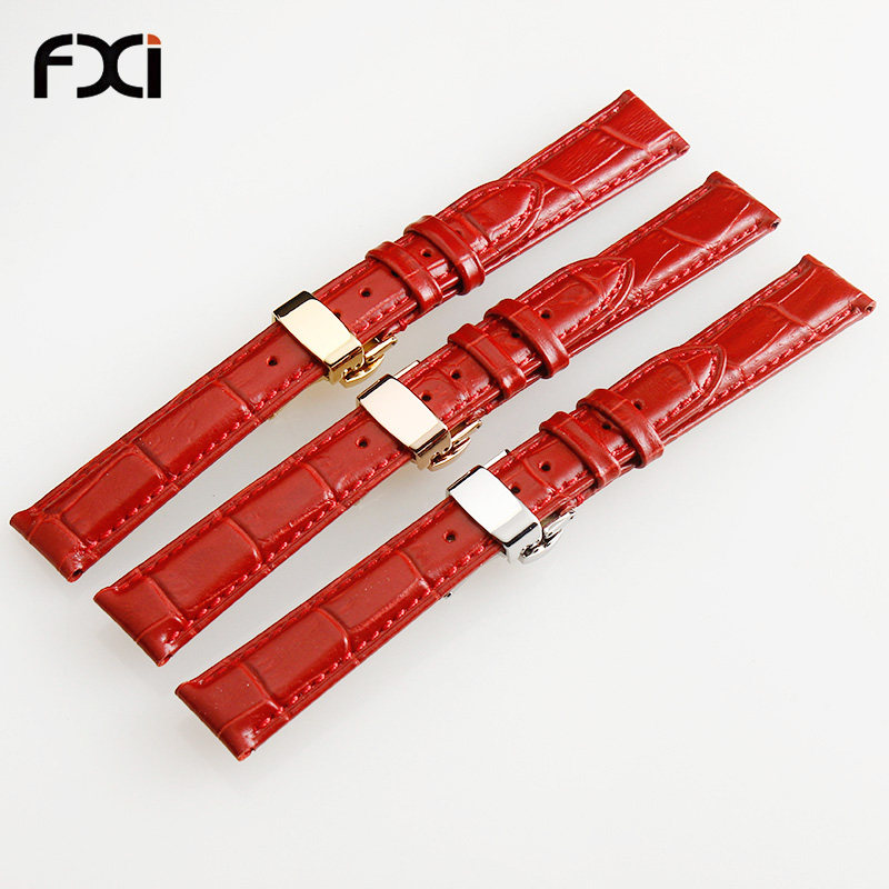 fxi Watch strap apply Poscer  Favor Dashi Clover Tissot DW CASIO CK Mido Beijing Seiko Citizen Rossini Ebohr watch band gules genuine leather Watch strapin the Smart devices , Smart Device Accessories , Smart Watch bracelet strap/Wristbands  category - from Buy2taobao.com to provide professional Taobao agent buy service