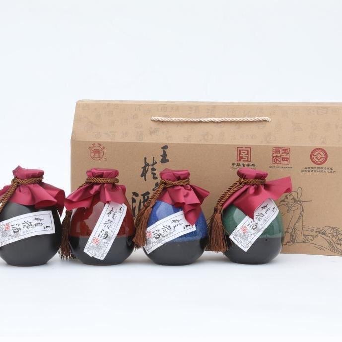 苏州常熟特产老字号王四酒家桂花酒彩陶十年陈黄酒