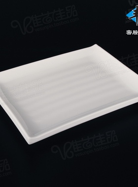 丰美A5料密胺仿瓷盘子  火锅店餐具9寸厚长碟盘 日式料理餐盘P058