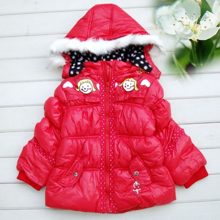 小码处理品牌童装香港小脚丫冬装0275小女童外套宝宝中褛棉衣90码