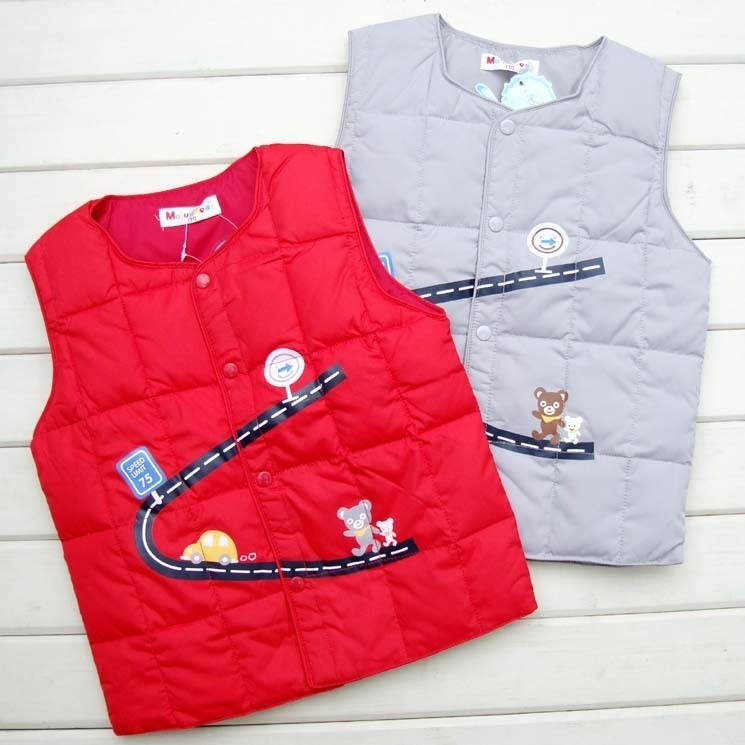 断码清仓小熊摩罗童装冬保暖装60651男童羽绒服背心马甲内胆可外
