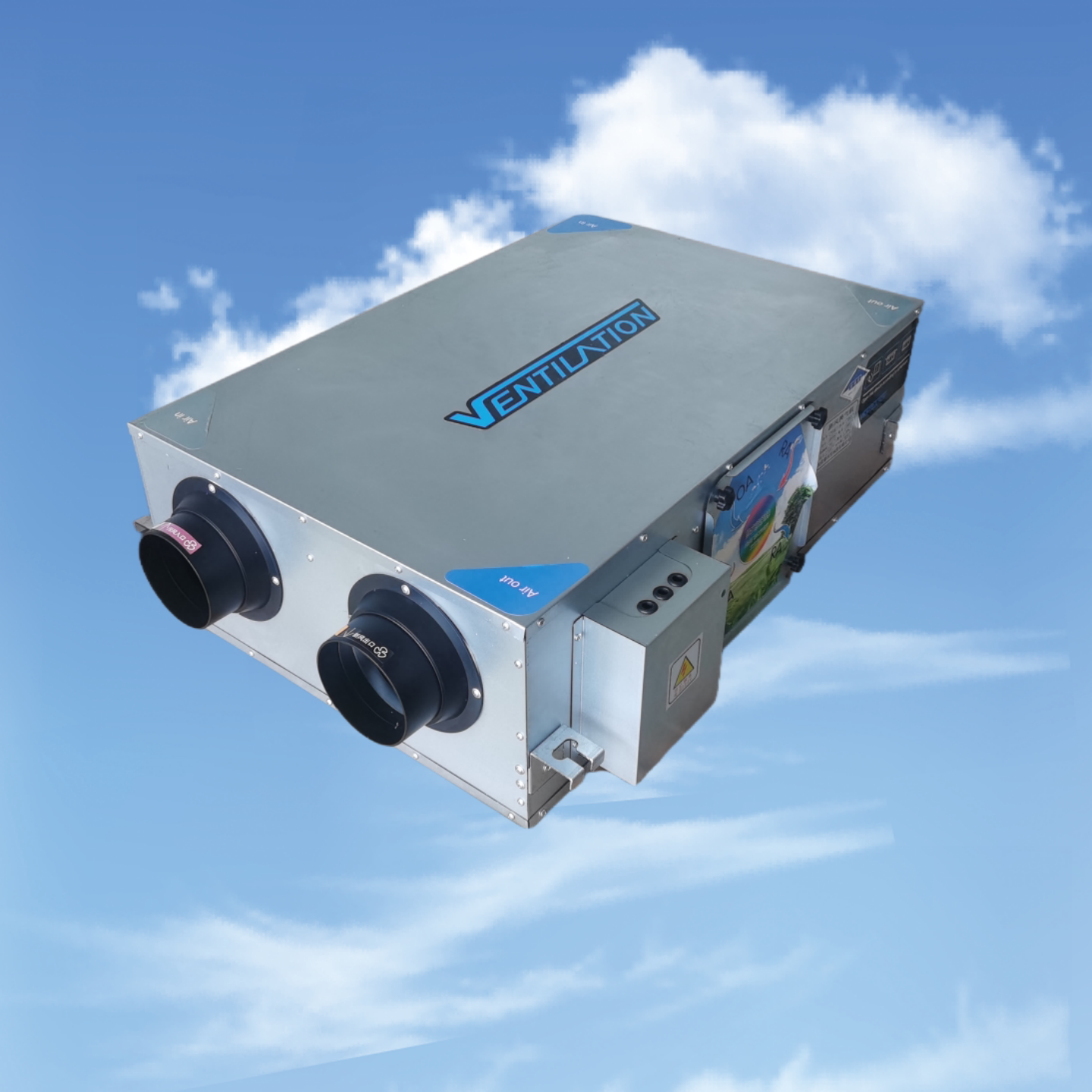 新风换气机全热交换新风系统吊顶式全屋净化换气一体机双向送排风