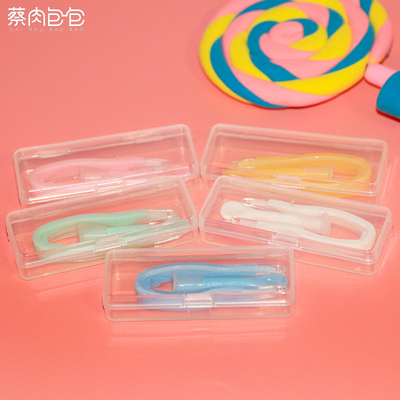 隐形眼镜镊子 夹子 外壳 三件套 斜口吸盘 硅胶一体镊子 XY2004组