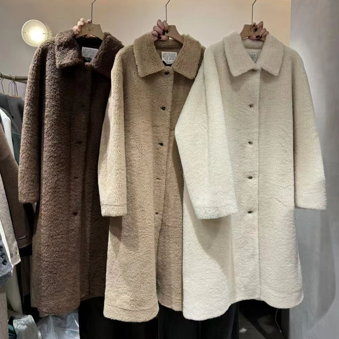 韩系皮毛一体环保貂绒大衣韩版