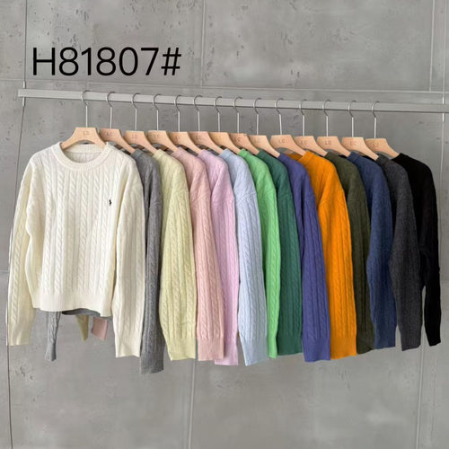 韩版刺绣圆领正肩毛衣女上衣