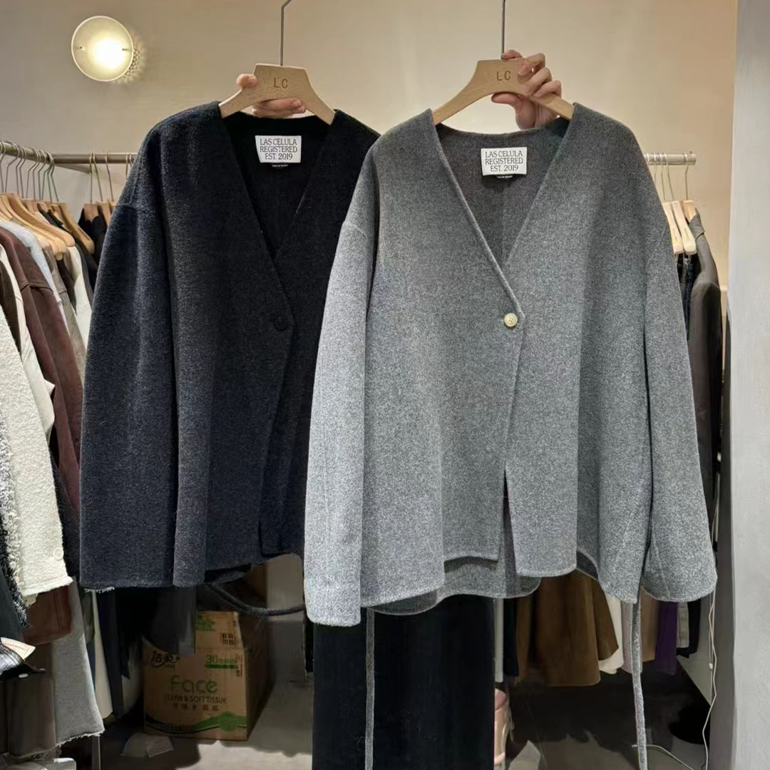 双面羊毛外套高质感大衣女