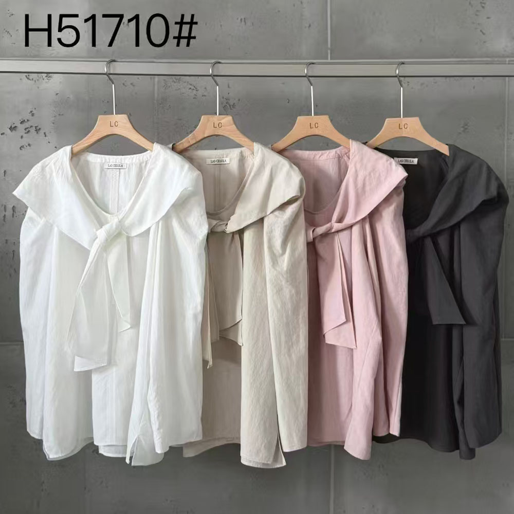 设计感纯色披肩衬衫女时尚上衣秋