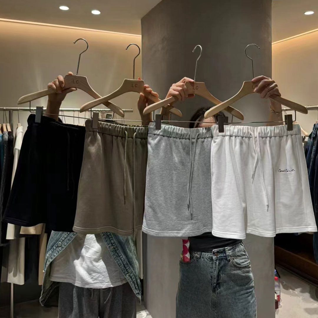 半身裙抽绳松紧腰休闲短裙春