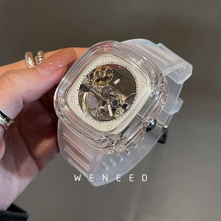 weneed2025新款手表女款轻奢小众女士酷炫高级感大表盘机械女表