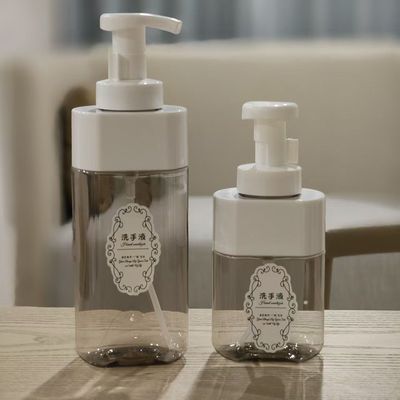 高颜值按压式带卡扣洗手液洗面乳慕斯起泡空瓶300500ml大容量