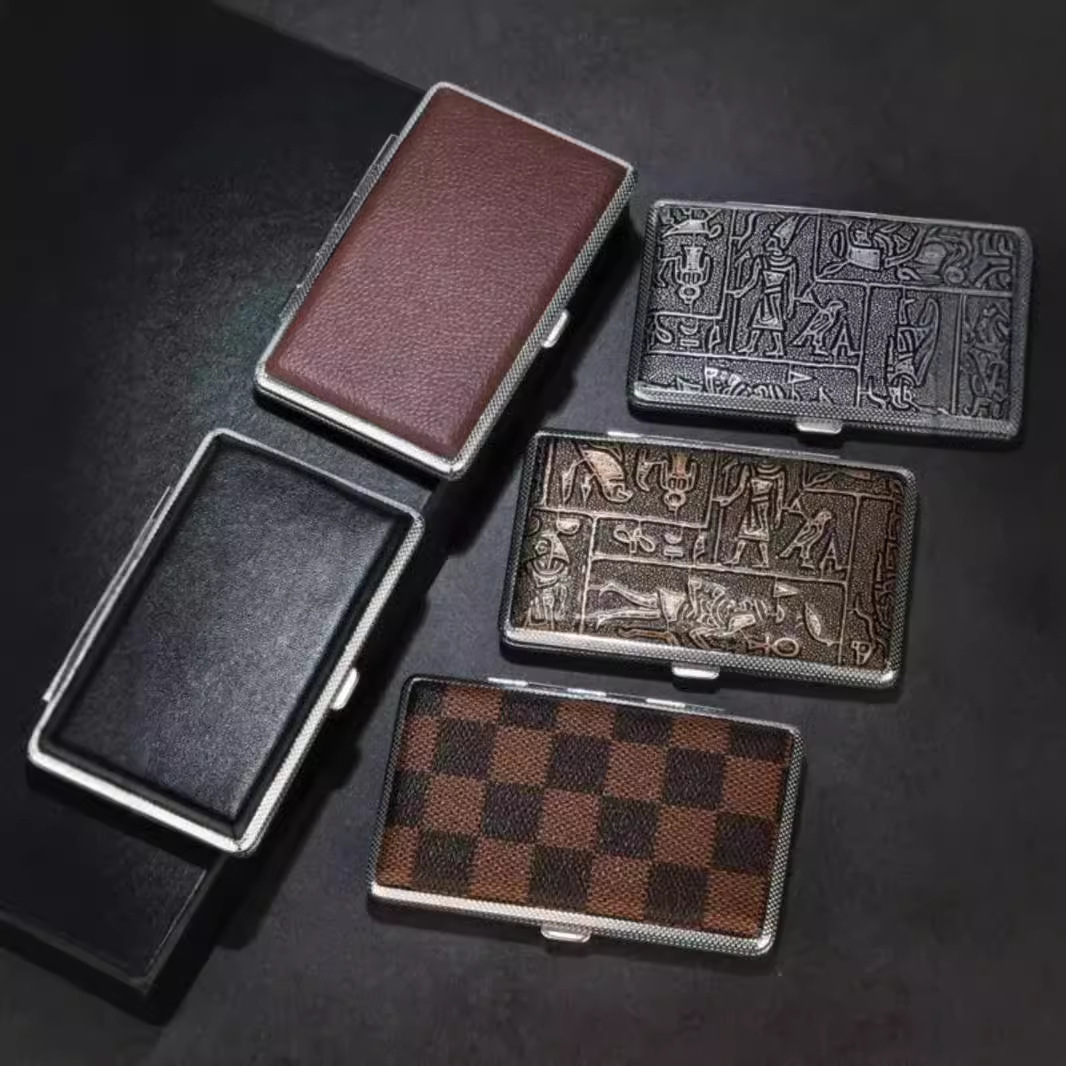 细支烟盒20支装皮质金属翻盖超薄个性超薄创意高档男女士细烟盒潮