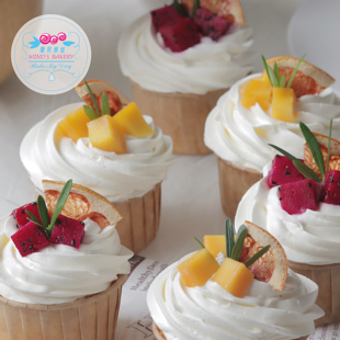 森系纸杯蛋糕\CupCake新鲜水果下午茶上海同城配送微贝蛋糕
