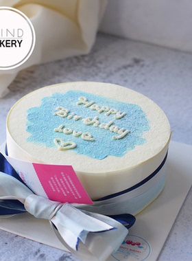 Ice Blue\动物奶油生日蛋糕简约上海同城配送微贝蛋糕