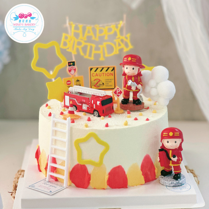 消防员\动物奶油卡通英雄消防车儿童男孩生日蛋糕上海微贝,零食/坚果/特产,生日/节日蛋糕,淘宝优惠券,粉丝福利购,淘宝优惠卷