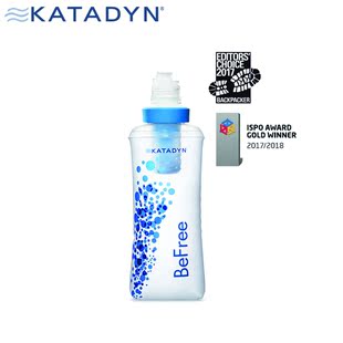 瑞士产katadyn康迪0.6L户外便携式 旅行折叠直饮过滤净水瓶水袋器