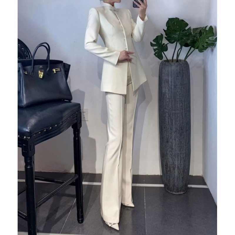 新中式修身西服套装名媛女两件套