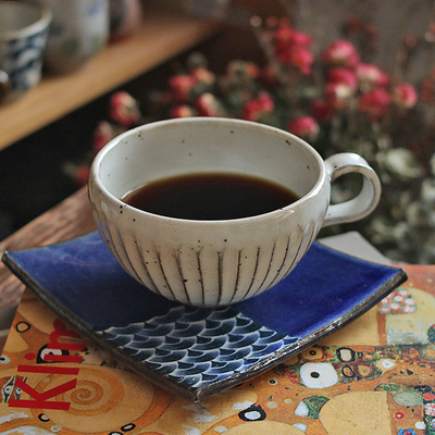 日本进口粉引手作复古陶制咖啡杯