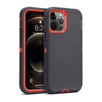 欧美三防铠甲手机壳17PM适用iPhone13硅胶硬壳苹果16promax全包防摔加厚14plus三合一组合11磨砂防滑12软胶套