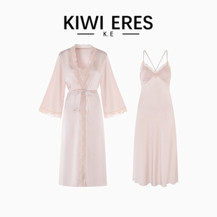 KIWI 超辣女人味网纱睡袍睡裙 ERES 性感睡衣女纯欲蕾丝2025新款