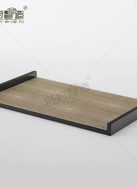 新中式风样板间会所茶几收纳托盘