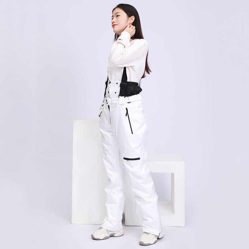 男女同款加厚夹棉保暖背带滑雪裤