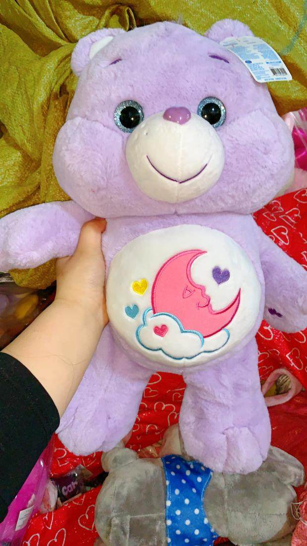 50cm大号彩虹熊爱心熊睡梦熊少女摆件ins同款网红礼物