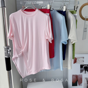 运动上衣透气瑜伽短袖 不规则剪裁更显瘦跑步训练健身服t恤罩衫