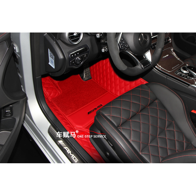 奔驰amg c63专用脚垫c43coupe2门4门C63s内饰改装全包围脚垫防水