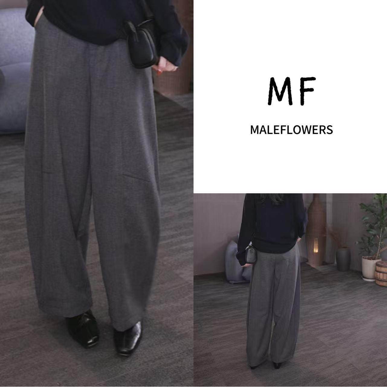 高腰休闲阔腿裤其他/other