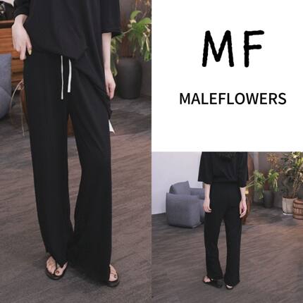 东倪MF 夏季女士宽松透气显瘦百搭直筒长裤 86B8615