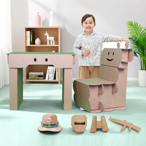 儿童桌子椅子幼儿园DIY涂色可坐