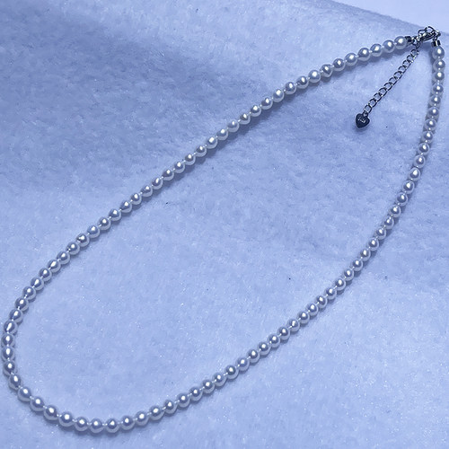 诸暨淡水无核珍珠4-5mm短胖形项链颈链白亮时尚百搭女士礼物