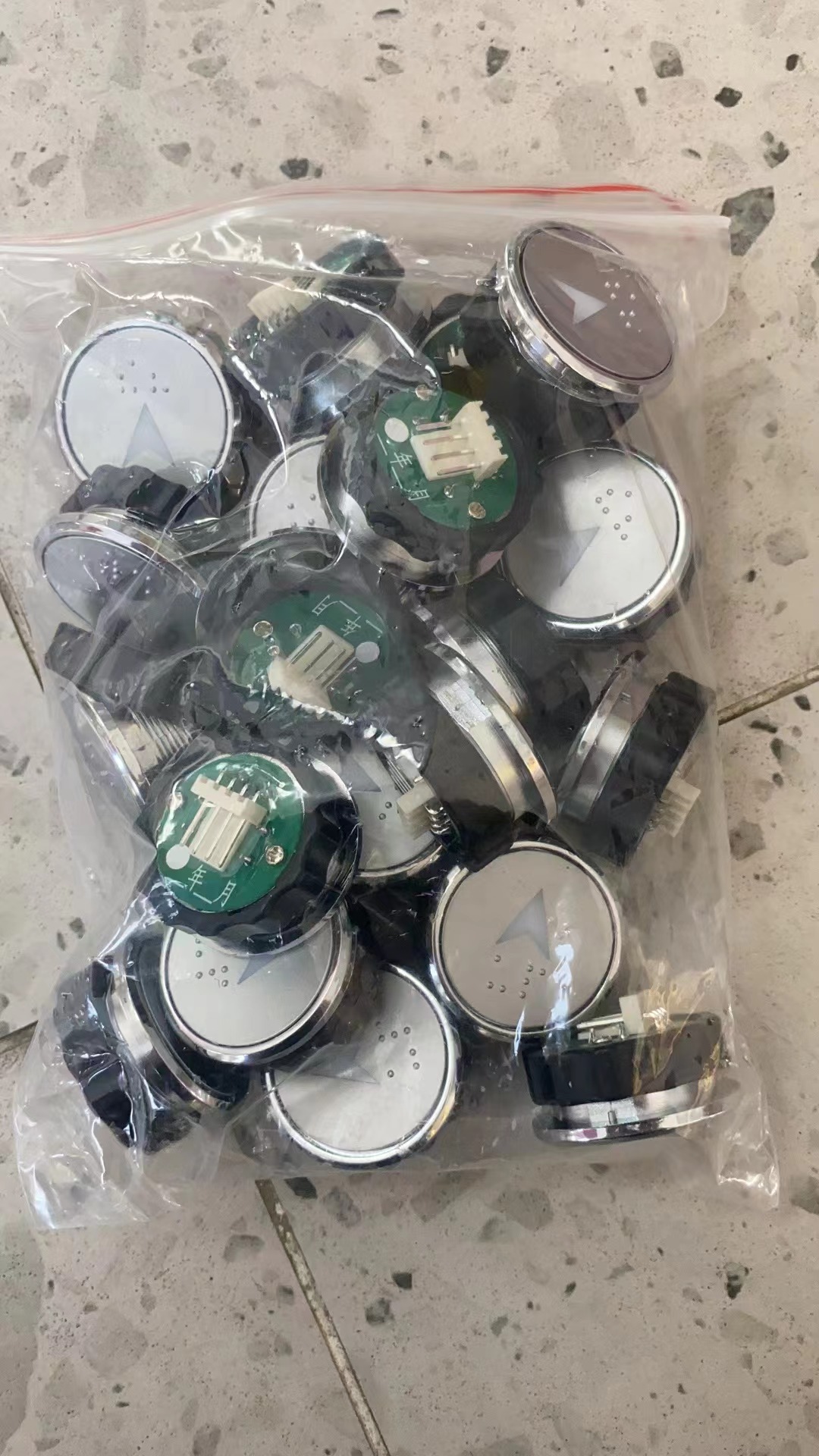 电梯配件西子奥的斯电梯按钮BR27CA311BR27A圆形按钮白光红光