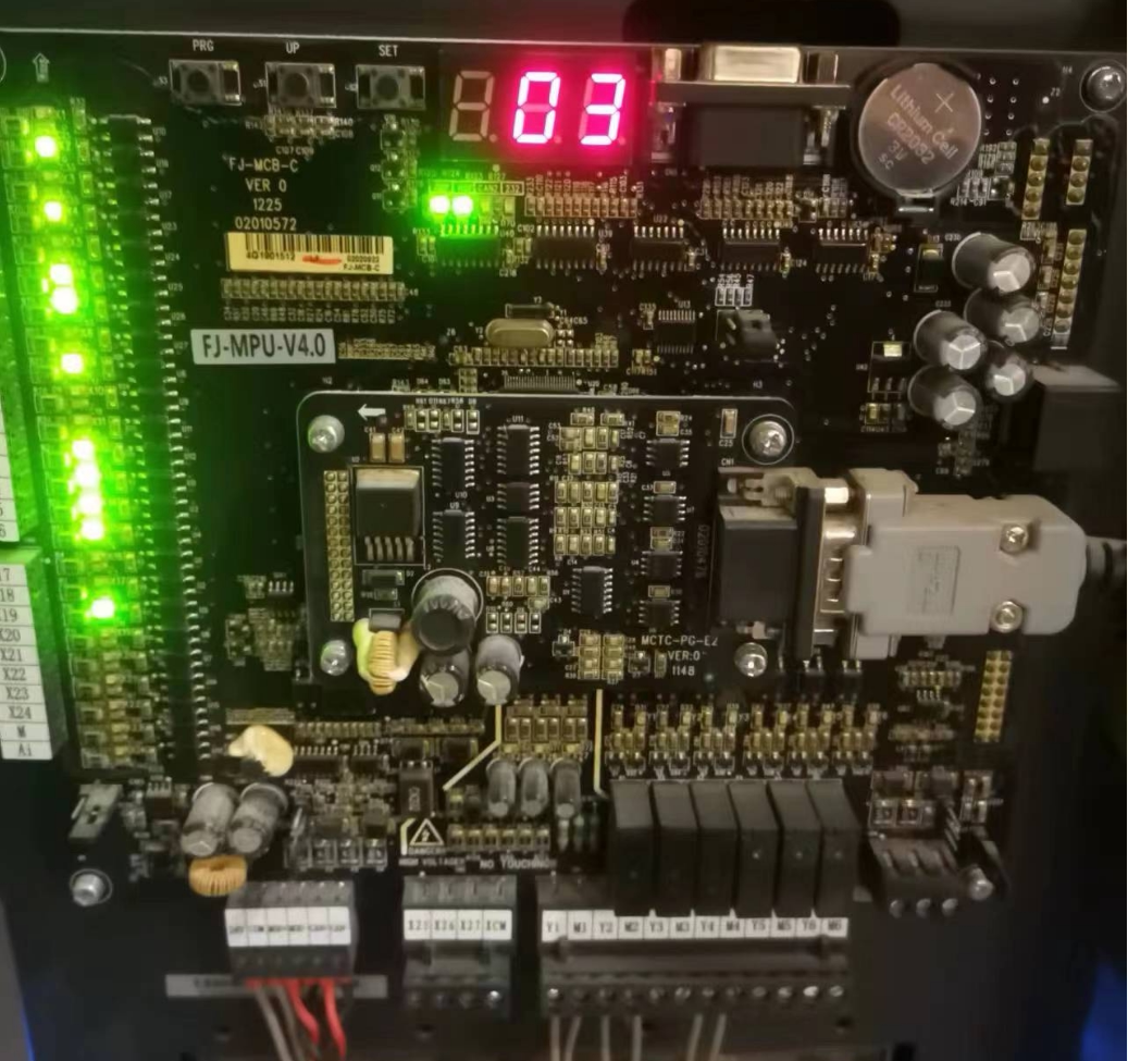 电梯配件恒达富士默纳克变频器主板原装,fj-mcb-c/fj-mpu-v4.