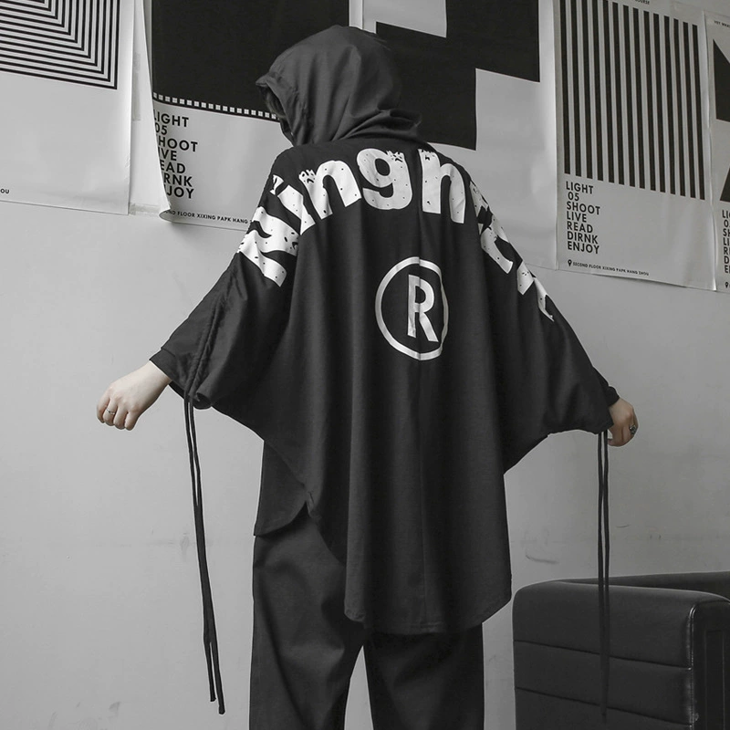 山本风暗黑系秋冬加绒加厚T恤