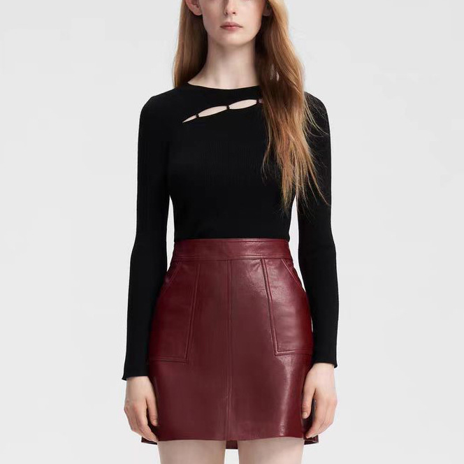 歌力思2024秋冬新款镂空针织衫