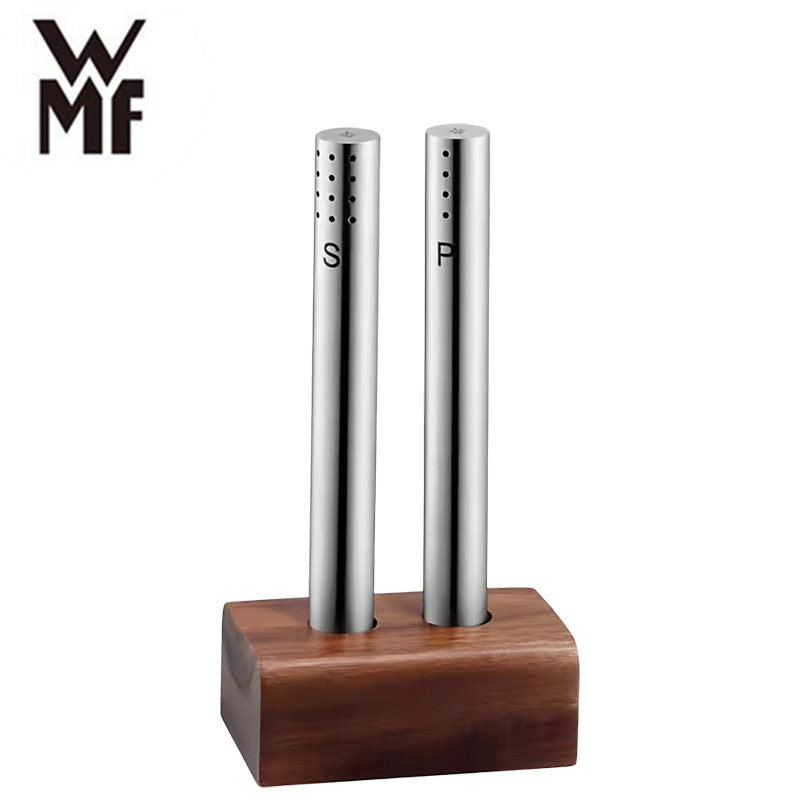 德国WMF黑白胡椒盐撒罐套装创意家用酒店牛排粉料调味高端不锈钢